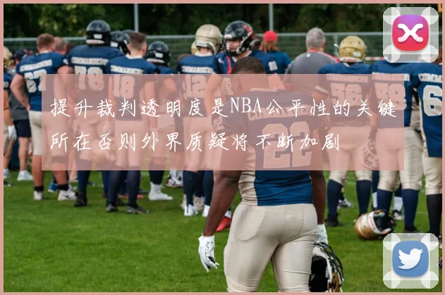 提升裁判透明度是NBA公平性的关键所在否则外界质疑将不断加剧